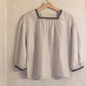 YMC 100% silk tunic blouse